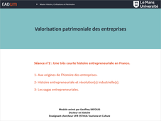 Séance 2 : Une très courte histoire entrepreneuriale en France