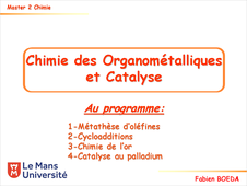 Catalyse organométallique - Introduction