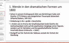 VL-Deutsche Literatur: Faust in Goethes literarischem Schaffen - Teil 1