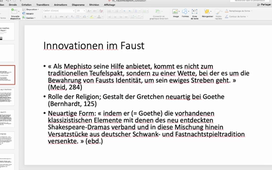 VL- Deutsche Literatur L3 - Faust-Rezeption, Teil 1