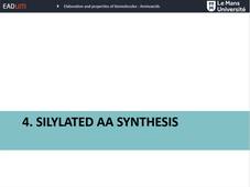 Chapitre 4.2 : Silylated AA synthesis - Silacaptopril/Asymmetric synthesis of a-silylated AA