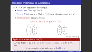 Cours Applications Linéaires (3) - Injections, Surjections, Bijections