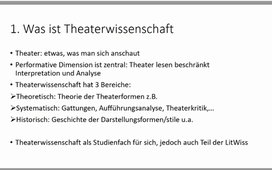 Cours de littérature allemande L3 LLCER - Grundbegriffe der Theateranalyse