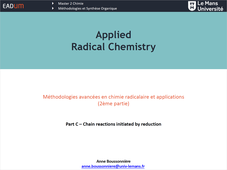 Applied Radical Chemistry - C - Chain reactions initiated by reduction