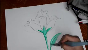 Speed drawing d'une fleur -Aquarelle-