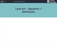 Land art - sequence 1 - definitions