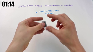 Steel wool thermoacoustic engine