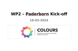 WP2 meeting at Paderborn Kickoff 18-03-2024