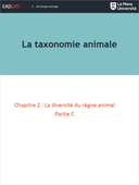 La taxonomie animale - Chapitre 2 : La diversité du règne animal - Partie C