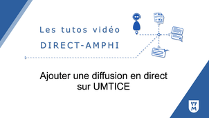 Ajouter une diffusion en direct sur UMTICE
