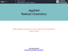Applied Radical Chemistry - B – Chain reactions (Part B4-B6)