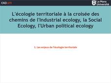Écologie territoriale - 1.Enjeux