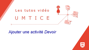Ajouter une activité Devoir 