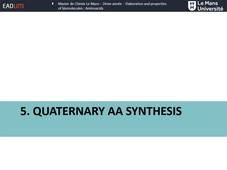 Chapitre 5.4 : Quaternary AA synthesis - By cycloaddition