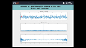 M1 Physique EAD - activité 20 suite - estimation de l'autocorrélation d'un signal de bruit blanc à partir de 2 estimateurs