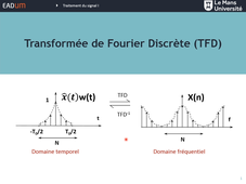M1 Physique EAD - activité 12 - Transformée de Fourrier Discrète TFD