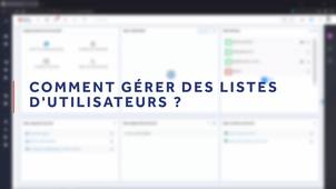 GoFAST - How to manage user lists ?