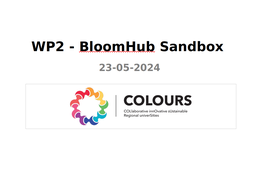 WP2 - BloomHub sandbox meeting 23-05-2024