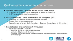 Présentation de l'apprentissage à l'ENSIM