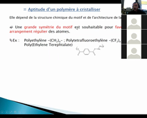Cours n°2 Physico-chimie des Polymères L3 Chimie