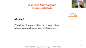 Portes ouvertes 2022 - Présentation des trois métiers (aide-soignant, ergothérapeute et masseur-kinésithérapeute)