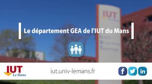 Présentation du département GEA de l'IUT du Mans
