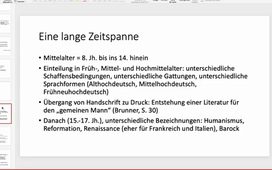 Vorlesung - Deutsche Literatur vom Mittelalter bis 17. Jh. - Teil 3