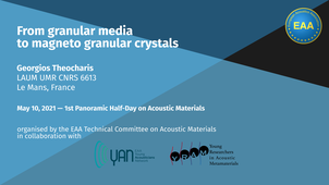  Half-day Panoramic view on Acoustic Materials - 3 - Georgios Theocharis