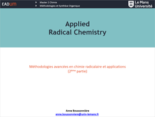 Applied Radical Chemistry - A – General points