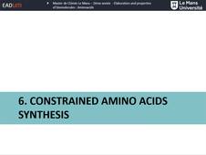 Chapitre 6.1 : Constrained amino acids synthesis - Vinyl ACC (Boehringer)