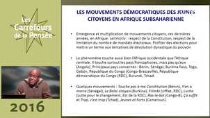 Les nouveaux mouvements démocratiques des jeunes citoyens en Afrique subsaharienne (Carrefour de la pensée)